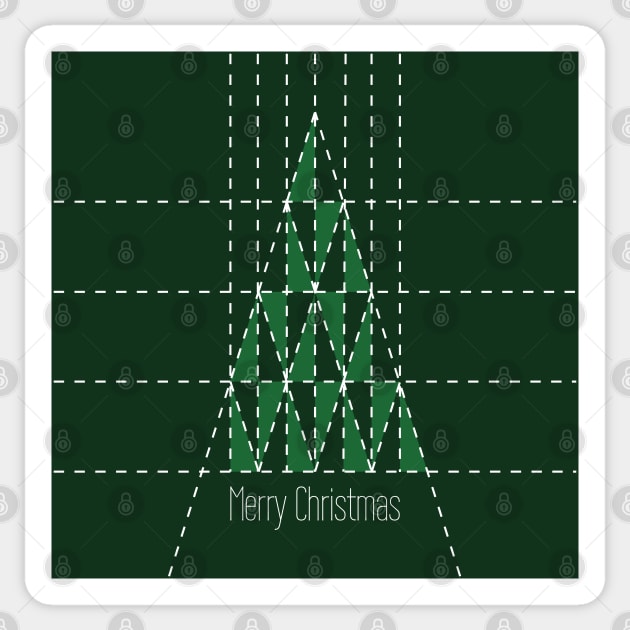 Green Architect Christmas Tree Sticker by kallyfactory